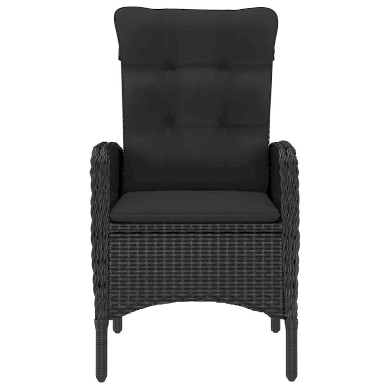 vidaXL Solid Acacia Wood Patio Bistro Set 3 Piece Seat Gray/Gray and Brown