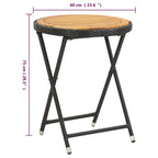 vidaXL Solid Acacia Wood Patio Bistro Set 3 Piece Seat Gray/Gray and Brown