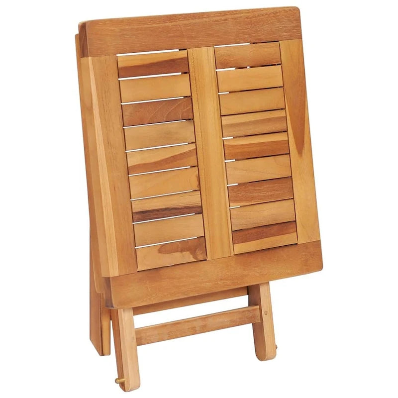 vidaXL Patio Lounge Chair Outdoor Sunbed Sunlounger with Cushion Solid Teak - 76.8 x 23.4 x 13.8
