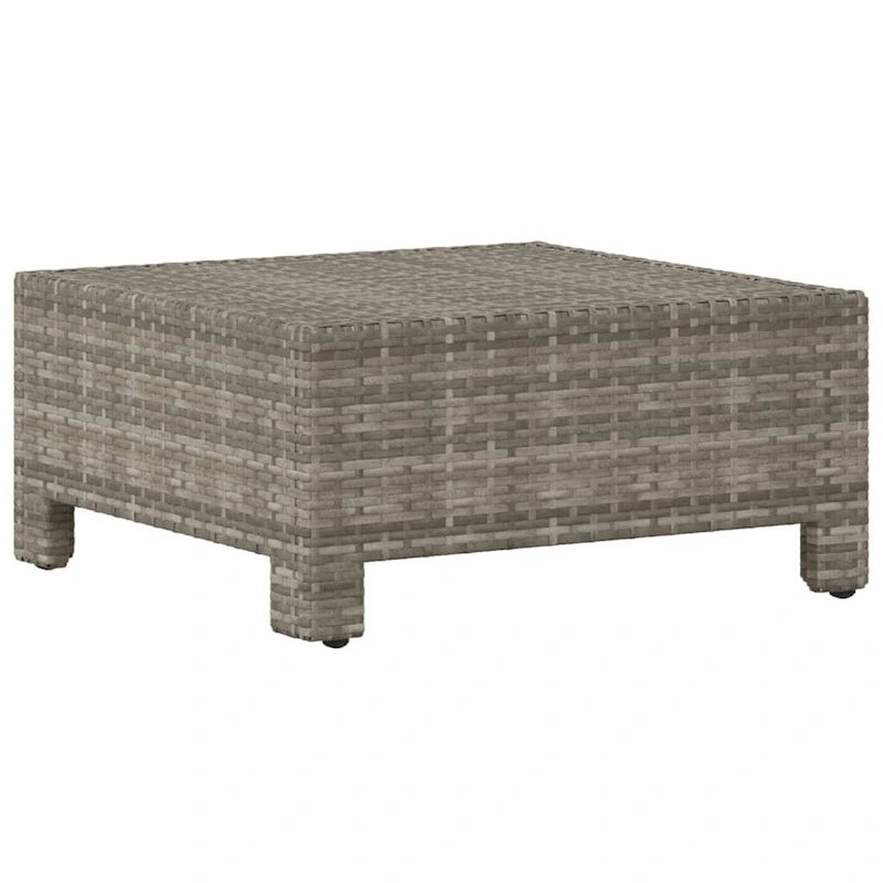 vidaXL 2-Seater Patio Sofa with Cushions Gray Poly Rattan