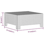 vidaXL 2-Seater Patio Sofa with Cushions Gray Poly Rattan