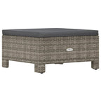 vidaXL 2-Seater Patio Sofa with Cushions Gray Poly Rattan