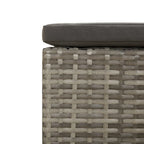 vidaXL 2-Seater Patio Sofa with Cushions Gray Poly Rattan