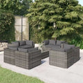 vidaXL Patio Lounge Set Outdoor Sectional Sofa Set Table Garden Poly Rattan - 27.6 x 27.6 x 23.8