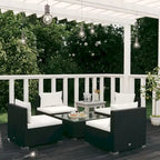 vidaXL Patio Lounge Set Outdoor Sectional Sofa Set Table Garden Poly Rattan - 27.6 x 27.6 x 23.8