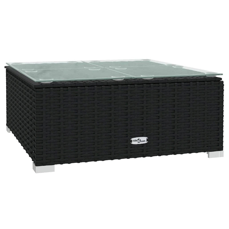 vidaXL Patio Lounge Set Outdoor Sectional Sofa Set Table Garden Poly Rattan - 27.6 x 27.6 x 23.8