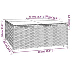 vidaXL Patio Lounge Set Outdoor Sectional Sofa Set Table Garden Poly Rattan - 27.6 x 27.6 x 23.8