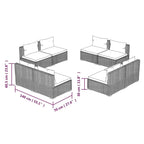 vidaXL Patio Lounge Set Outdoor Sectional Sofa Set Table Garden Poly Rattan - 27.6 x 27.6 x 23.8