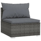 vidaXL Patio Lounge Set Outdoor Sectional Sofa Set Table Garden Poly Rattan - 27.6 x 27.6 x 23.8