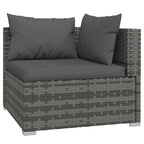 vidaXL Patio Lounge Set Outdoor Sectional Sofa Set Table Garden Poly Rattan - 27.6 x 27.6 x 23.8