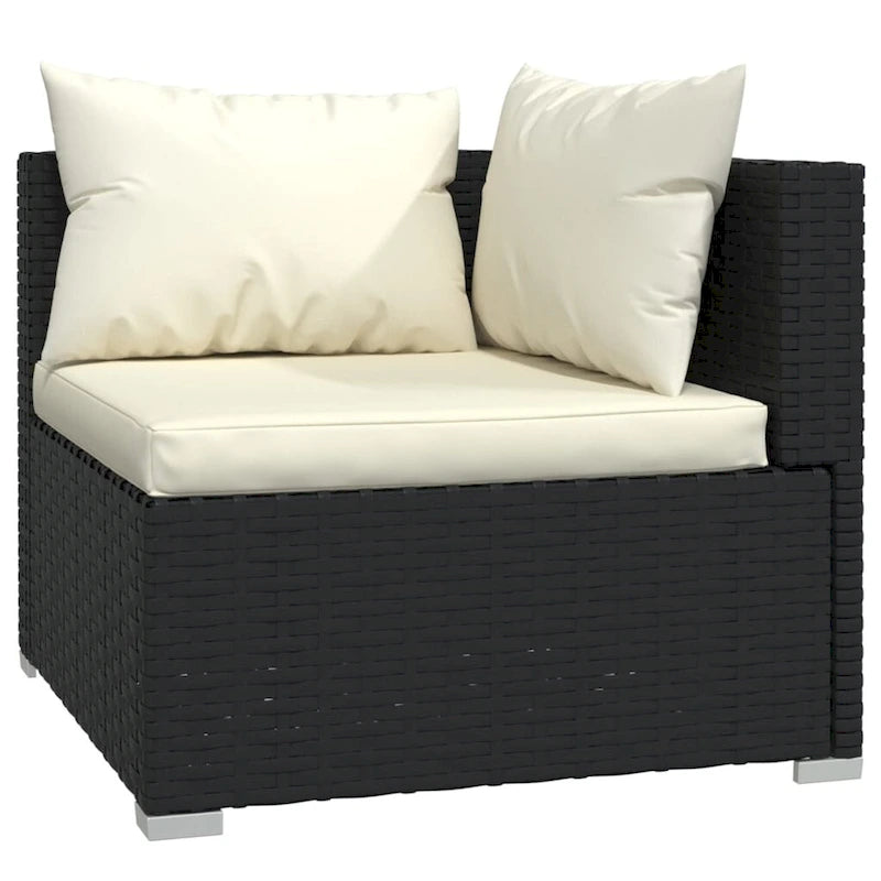 vidaXL Patio Lounge Set Outdoor Sectional Sofa Set Table Garden Poly Rattan - 27.6 x 27.6 x 23.8