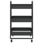 vidaXL Trolley 3-Tier Kitchen Trolley Kitchen Island Storage Utility Cart - 16.9 x 13.4 x 31.1