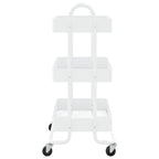 vidaXL Trolley 3-Tier Kitchen Trolley Kitchen Island Storage Utility Cart - 16.9 x 13.4 x 31.1
