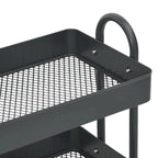vidaXL Trolley 3-Tier Kitchen Trolley Kitchen Island Storage Utility Cart - 16.9 x 13.4 x 31.1