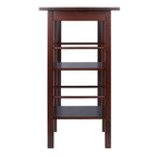 Egan Breakfast Kitchen Island with Shelves, Walnut - 45W x 19.7D x 36.2H