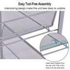5 Tier Storage Rack Trolley Cart With Four 360 Degree Swivel Wheels - 17.5 x 10.5 x 41 (L x W x H)