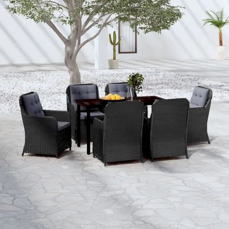 vidaXL Patio Dining Set Outdoor Dining Set Table and Chair Set for Garden