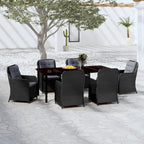 vidaXL Patio Dining Set Outdoor Dining Set Table and Chair Set for Garden