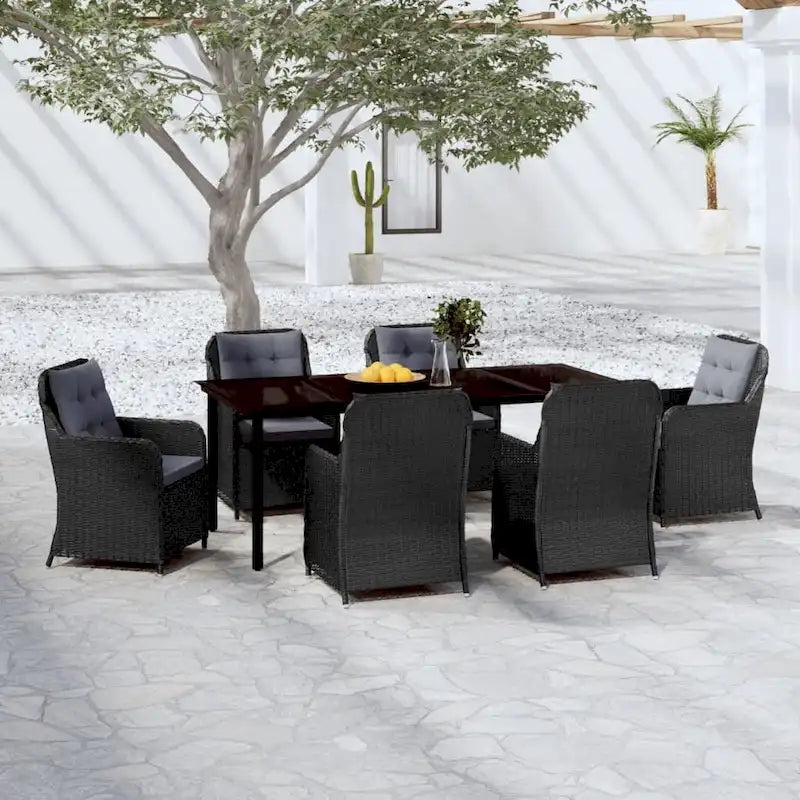 vidaXL Patio Dining Set Outdoor Dining Set Table and Chair Set for Garden