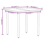 vidaXL Patio Dining Set Outdoor Dining Set Table and Chair Set for Garden