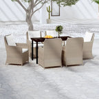 vidaXL Patio Dining Set Outdoor Dining Set Table and Chair Set for Garden