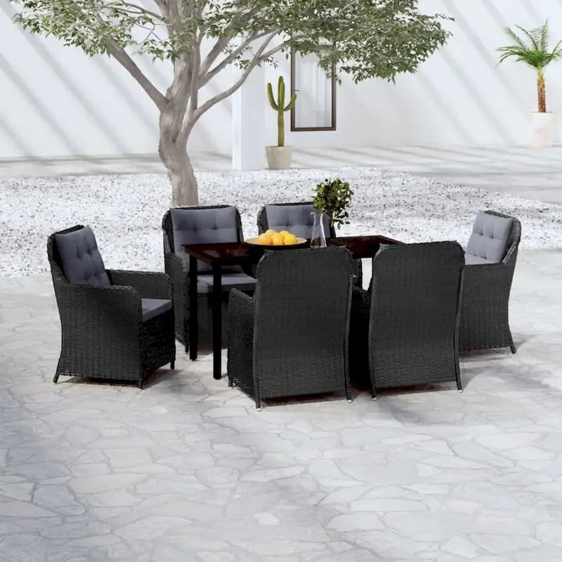 vidaXL Patio Dining Set Outdoor Dining Set Table and Chair Set for Garden