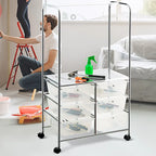 Costway 6 Drawer Rolling Storage Cart w/Hanging Bar Office School - 25 x 14.5 x 44