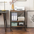 3-Tier Kitchen Baker's Rack Microwave Oven Storage Cart with Hooks - 23.5 x 16 x 29 (L x W x H)