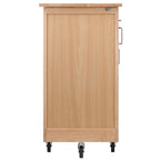 Douglas Utility Kitchen Cart, Natural - 42.52 x 18.98 x 35.63 inches
