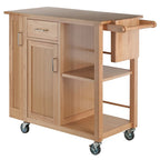 Douglas Utility Kitchen Cart, Natural - 42.52 x 18.98 x 35.63 inches