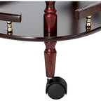 2-Tier Serving Cart, Brown - 31.25 H x 24.75 W x 15.75 L Inches