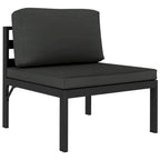 vidaXL Patio Sofa with Cushions Aluminum Anthracite