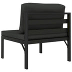 vidaXL Patio Sofa with Cushions Aluminum Anthracite