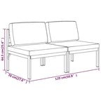 vidaXL Patio Sofa with Cushions Aluminum Anthracite