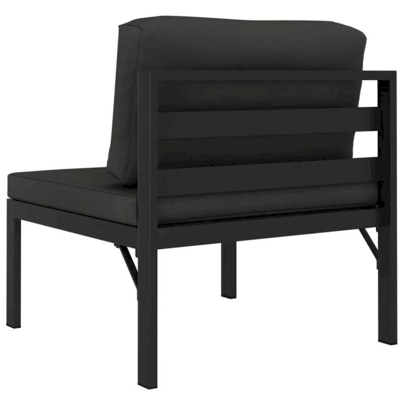 vidaXL Patio Sofa with Cushions Aluminum Anthracite
