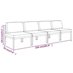 vidaXL Patio Sofa with Cushions Aluminum Anthracite
