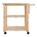 Mario Utility Kitchen Cart, Natural - 33.19 x 20.47 x 31.93 inches