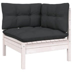 vidaXL Solid Pinewood Patio Lounge Set 12 Piece with Cushions Multi Colors - 25 x 25 x 24.6