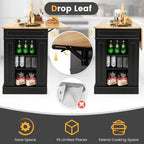 Kitchen Island with Storage and 3-Level Adjustable Shelves - 47 x 36 x 36 (L x W x H)