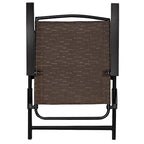 Gymax 4PCS Adjustable Folding Fabric Chair Powder Coated Steel Tube - 21 x 27 x 35.5