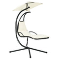 Patio Hanging Hammock Chaise Lounge Chair with Canopy Cushion for Outdoors - 47 x 70 x 82 (L x W x H)
