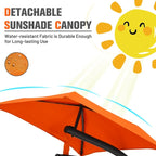 Patio Hanging Hammock Chaise Lounge Chair with Canopy Cushion for Outdoors - 47 x 70 x 82 (L x W x H)