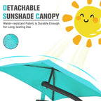 Patio Hanging Hammock Chaise Lounge Chair with Canopy Cushion for Outdoors - 47 x 70 x 82 (L x W x H)