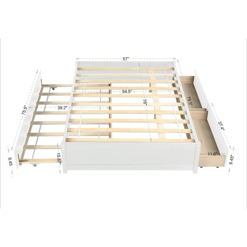 Full Bed with Two Drawers