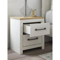  Linnocreek White/Brown Nightstand
