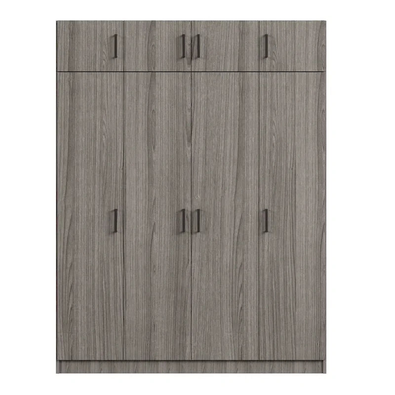 Wardrobe with Multiple Storage Space and Top Cabinet by