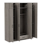 Wardrobe with Multiple Storage Space and Top Cabinet by