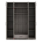 Wardrobe with Multiple Storage Space and Top Cabinet by