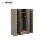 Wardrobe with Multiple Storage Space and Top Cabinet by
