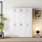 Wardrobe with Multiple Storage Space and Top Cabinet by